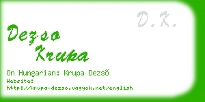 dezso krupa business card